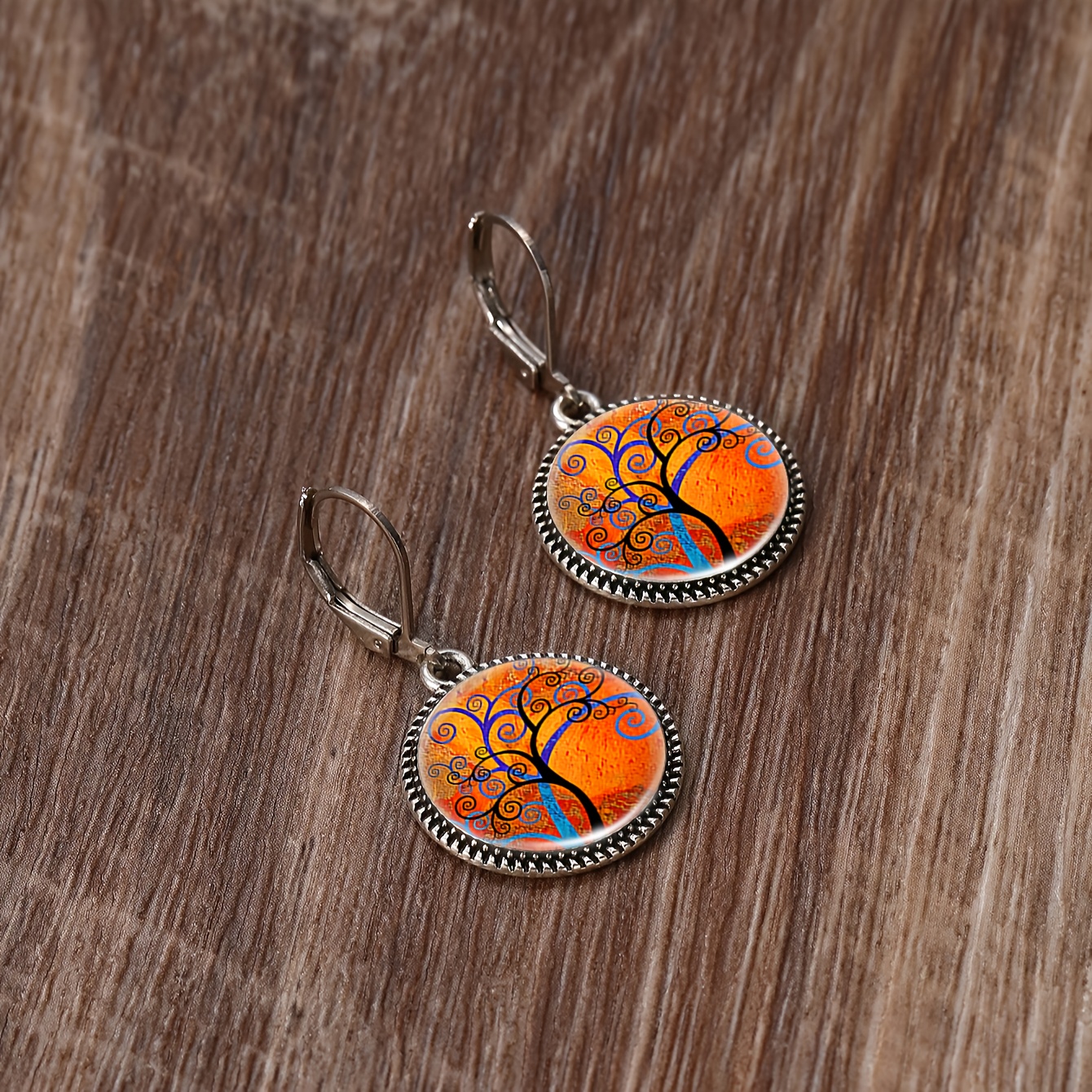 3pc Classic Round Jewelry Set with Necklace, Earrings